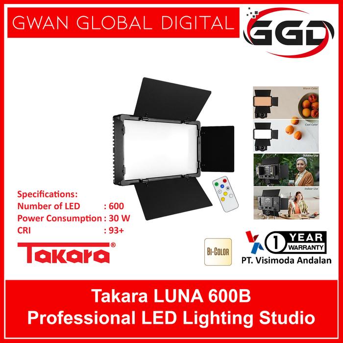 Gambar Takara LUNA 600B Professional Bi-Color ighting Video Studio LED Light 55W - LED Only dari Gwan Global Digital undefined Tokopedia