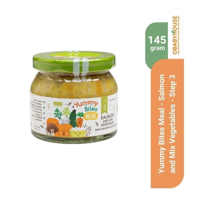 Gambar Yummy Bites Meal Makanan MPASI Step 3 10m+ 145 gr - SALMON MIX VEGE, 9/2024 dari chokichoshop undefined Tokopedia