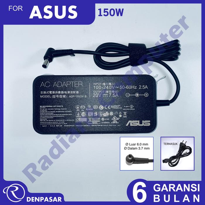 Gambar Adaptor Charger Asus TUF FX506L FX506LH FX506LI FX506LU FX506QR FX506Q - (150W) dari Radiant Denpasar undefined Tokopedia
