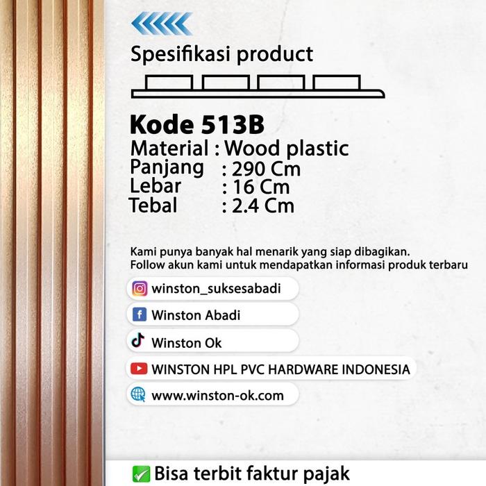 Gambar JUAL NEW WPC WOOD KISI-KISI WPC MOLDING BOARD/WALL PANEL PENELOT ALUMINIUM WARNA NEW BY WINSTON  TEBAL 2,4 CM TERMURAH - WP 513 B dari Winston OkSurabaya undefined Tokopedia