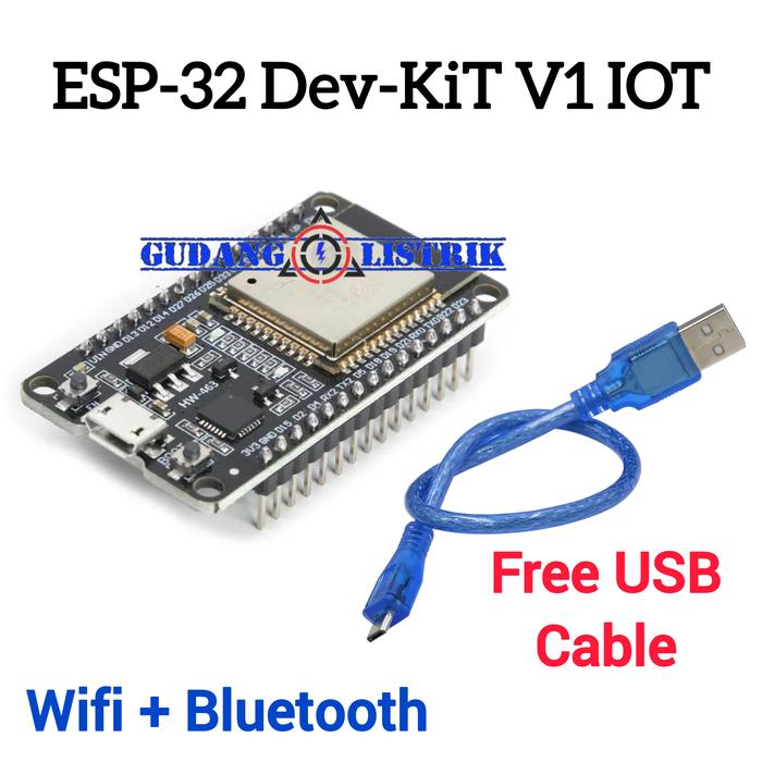 Jual ESP32 ESP-32 IOT Wifi Bluetooth Module Arduino Dev Kit Plus Kabel ...