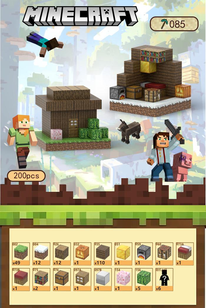 Gambar Mainan Minecraft magnetic Block Set. 80 pcs, 128 pcs, 192 pcs dll +++. katalog 2 Plastik Blok - 085 dari Pou Indo undefined Tokopedia