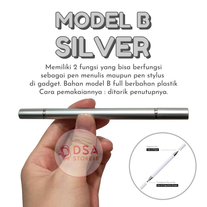 Gambar Pensil Hp / Stylus Pen Hp Android iPad Tablet Tab Universal - B - Silver dari DsaStore18 undefined Tokopedia