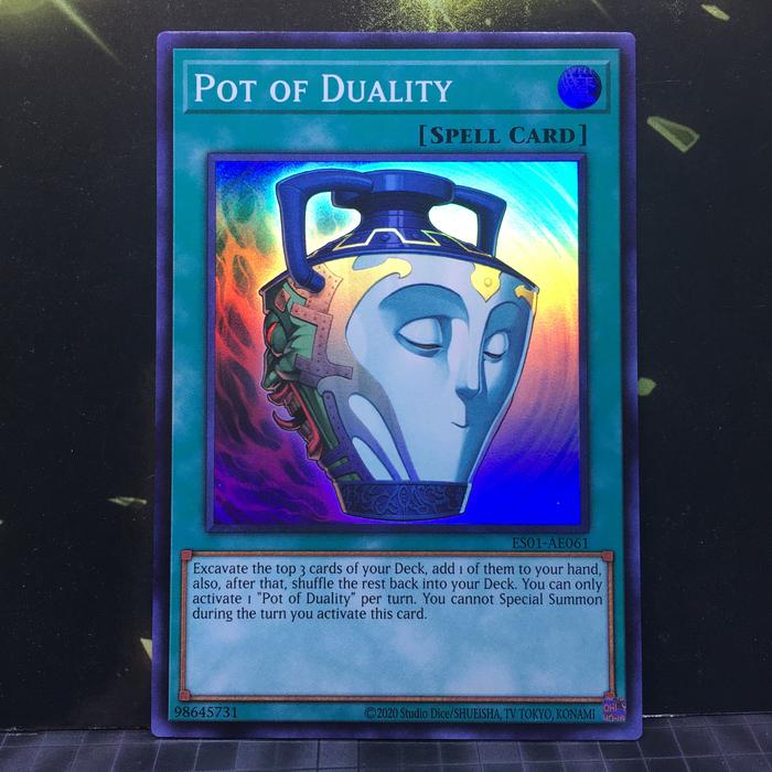 Gambar Yugioh AE Pot of Duality - ES01-AE061 - Super rare dari Gembul-shops undefined Tokopedia