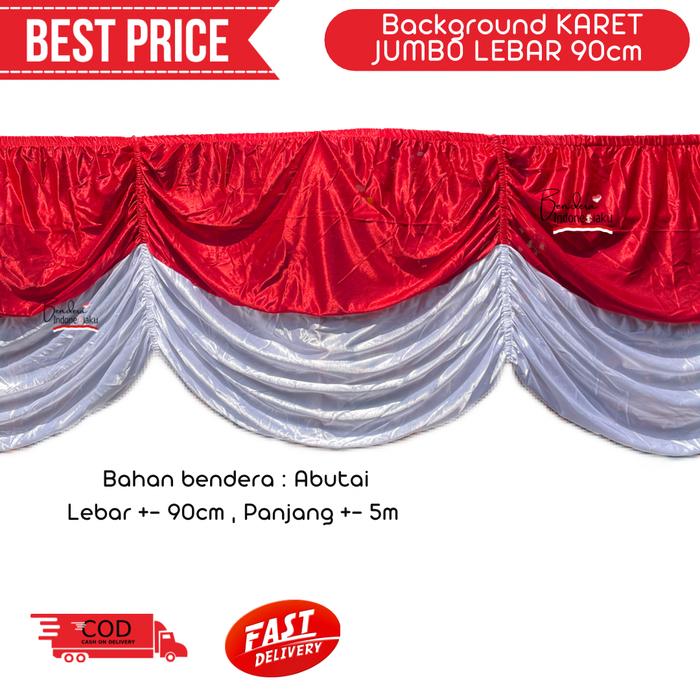 Gambar BENDERA BACKROUND JUMBO BEGRON GEDUNG PAGAR MERAH PUTIH KARET KIPAS GELOMBANG - JUMBO KARET dari Hananobeauty undefined Tokopedia