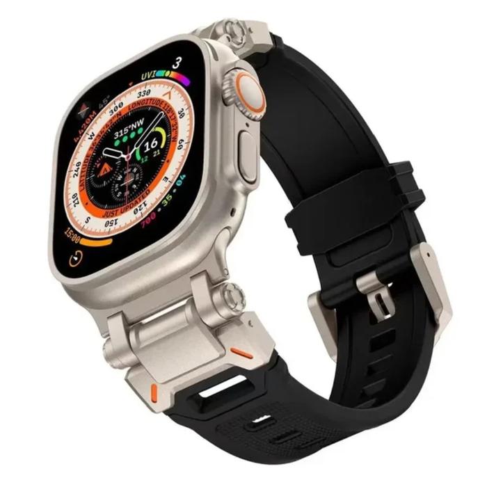 Gambar Strap untuk Apple Watch Ultra (49mm) 9/8/7 (45mm) EPSIGARD Explorer Tali Jam Original 100% - Black/Titanium dari schwarz gadget surabaya undefined Tokopedia