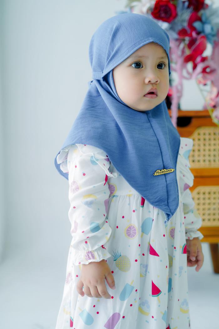 Gambar Gamis Set Anak/ Hablana Set Fatimah Series/ Gamis Set khimar anak - FRUIT dari Hablana Syar'i Kids undefined Tokopedia