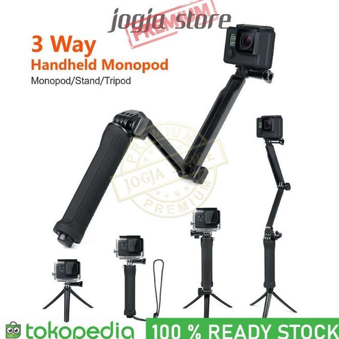 Jual Stand Tripod Action Cam Tongsis 3-Way Action Kamera Mi Yi