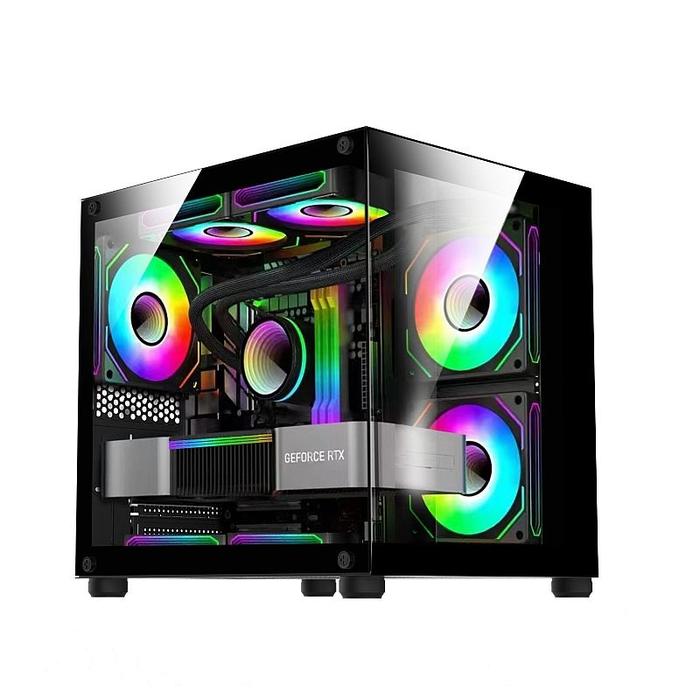 Gambar CASING PC RAPTOR AQUA CLEAR INCLUDE 3 FAN RGB - HITAM dari TECHTONIC KOMPUTER BLITAR undefined Tokopedia