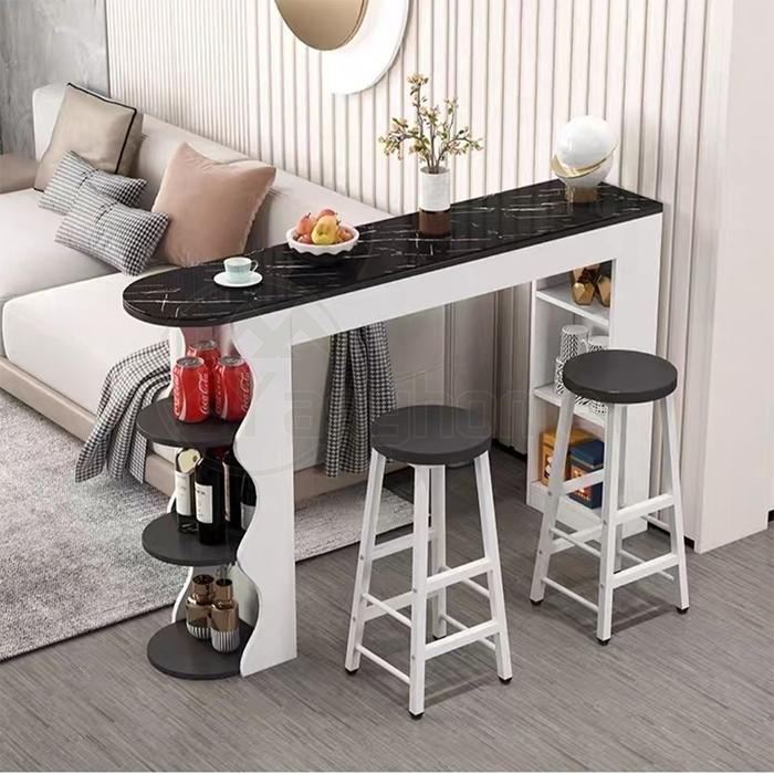 Gambar Set meja mini bar dan kursi meja konsol(console table) Coffe table - Marmer hitam dari via grosir jaya undefined Tokopedia