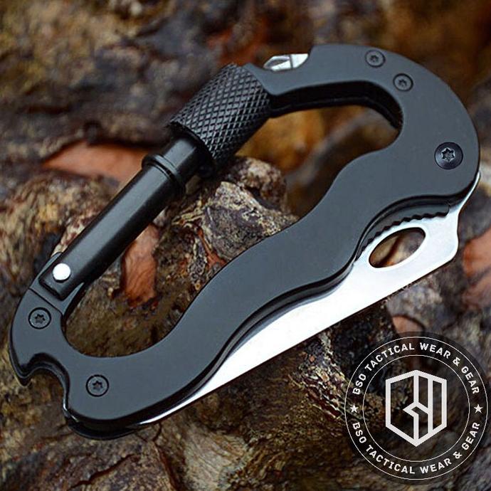 Gambar piasuu Carabiner Tactical Outdoor Knife EDC Gear Multifungsi Tool 5 in 1 Import dapurr dari menperstore undefined Tokopedia