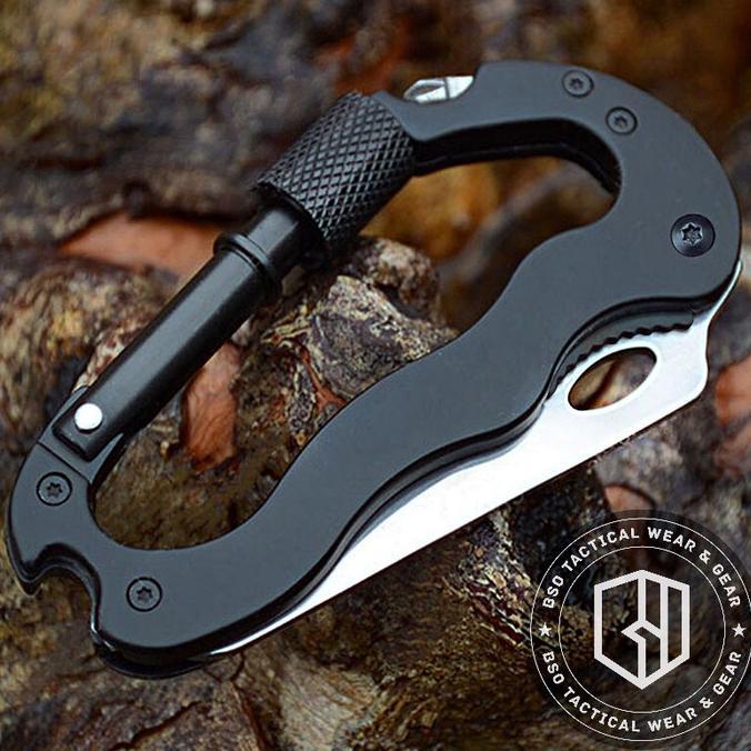 Gambar piasuu Carabiner Tactical Outdoor Knife EDC Gear Multifungsi Tool 5 in 1 Import dapurr dari Tokonikisae undefined Tokopedia