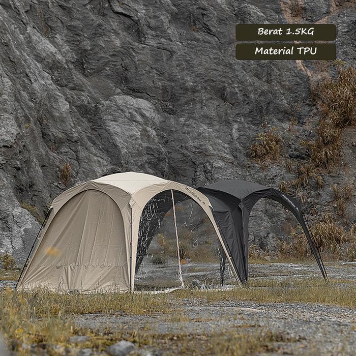 Gambar Tenda Dome Otomatis MOUNTAINHIKER  PERGOLA 6-7P Tenda Kanopi Shelter Camping Outdoor - TPU Hitam dari TentangOutdoor undefined Tokopedia