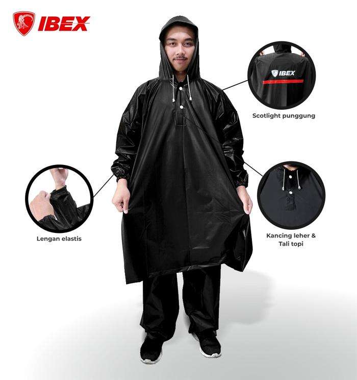 Gambar ISTANA Jas Hujan Setelan Dewasa Ponco dan Celana Modern Ibex | Termurah Terlaris Anti Air - Hitam dari Istana Payung undefined Tokopedia