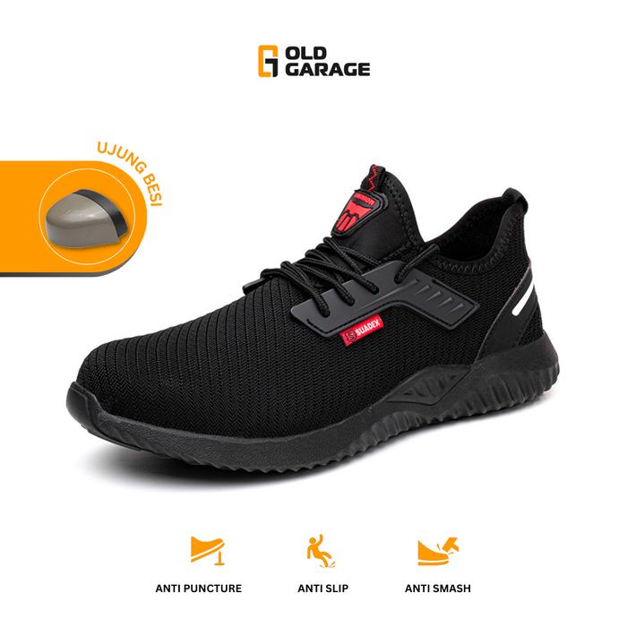 Sepatu Safety Sport Safety Shoes Ujung Besi Sneakers Safety 39