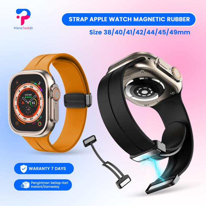 Gambar Strap Apple Watch Ultra/9/8/SE/7/6/5/4 49/45/44/41/42/40 MagneticRubb dari Primetech.ID undefined Tokopedia