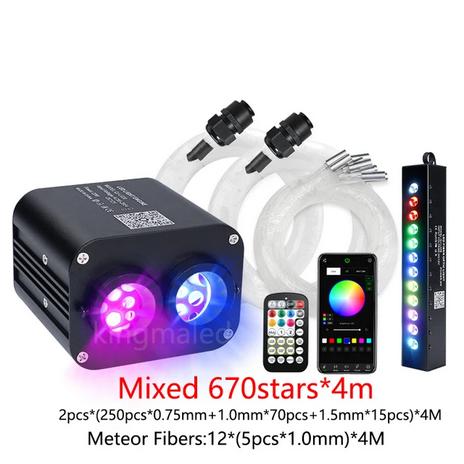Gambar Lampu Fiber Optik Meteor Light RGB 20W Fiber Optic Star Ceiling Light Kit Lampu Fiber 2 Kepala - Mix 4m x670hela dari RakimSon undefined Tokopedia