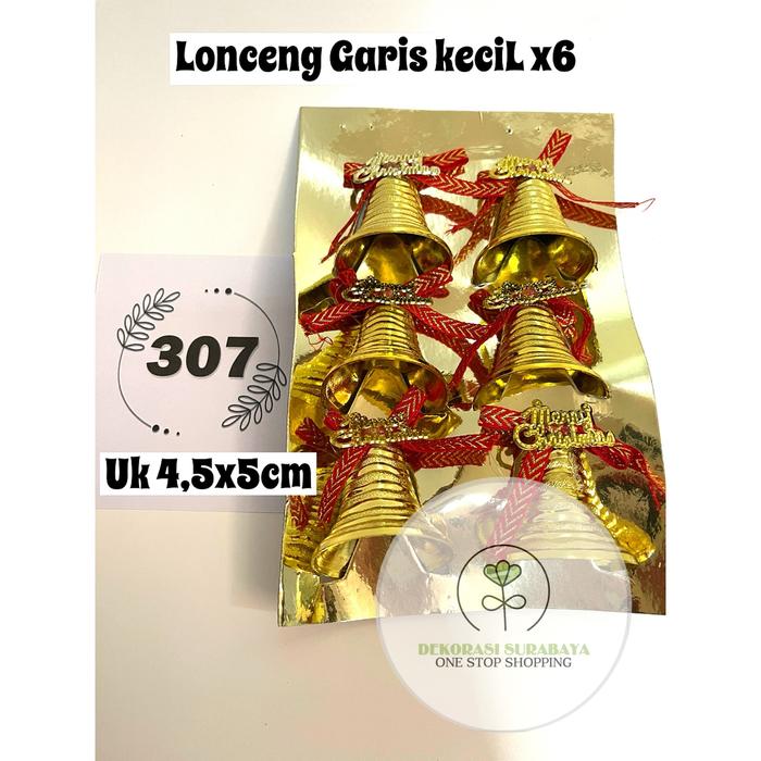 Gambar Hiasan Natal lonceng x6 307/308 - 307 garis gold dari DekorasiSurabaya undefined Tokopedia