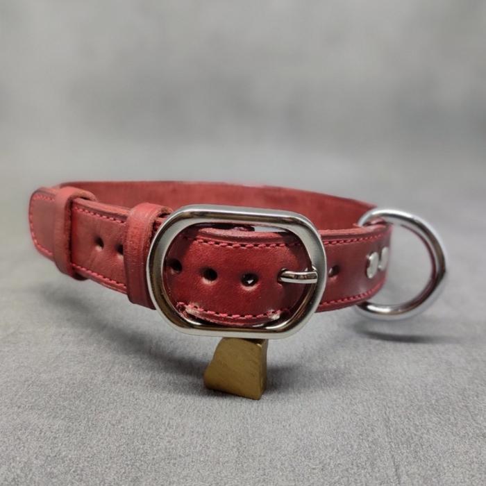 Jual Leather Dog Collar 25 mm Size Medium Kalung Anjing Kucing