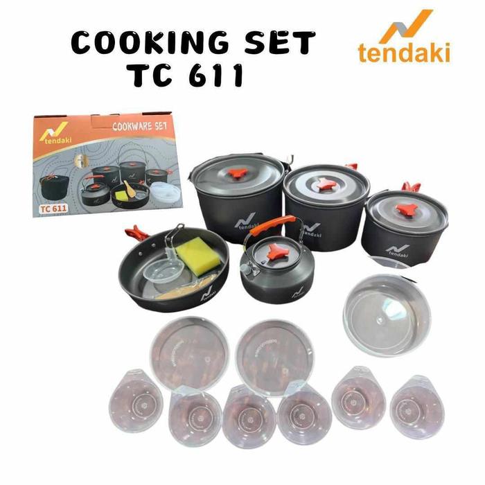 Gambar TENDAKI COOKINGSET COOKING SET TYPE TC 611 600 500 308 300 200 NESTING PANCI TEKO KETTEL NISTING KEMPING CAMPING BESAR - TC 611 dari TENDAKI JAKARTA RAYA SON OUTDOOR undefined Tokopedia