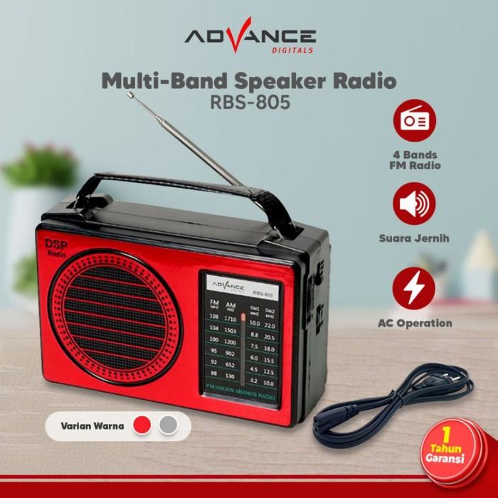 Gambar Advance Speaker RBS-805 Radio Speaker Multi-Fungsi Portable Full-Band FM / AM - Merah dari Advance Digitals Store1 undefined Tokopedia