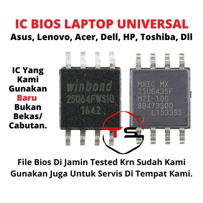 Gambar IC Bios Laptop Asus Lenovo Acer Dell HP Dll Semua Seri Sudah Isi Flash - 8MB dari Tekno Sparepart undefined Tokopedia