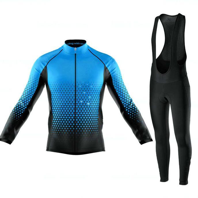 Gambar Jersey Sepeda Balap Roadbike Panjang Pria Wanita Celana BIB dan Baju - Biru, M dari ratutisha undefined Tokopedia