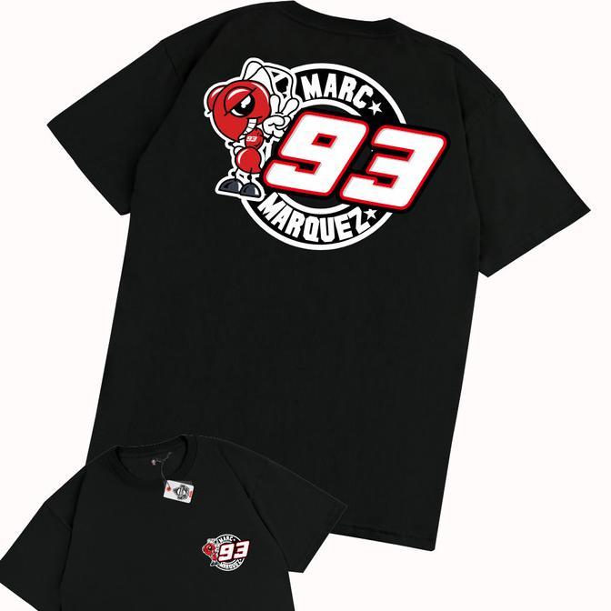 Gambar AA KAOS BAJU MOTOGP MARC MARQUEZ LOGO KAOS OTOMOTIF - KARIMAKE - V1 HITAM, S dari Arabella April undefined Tokopedia