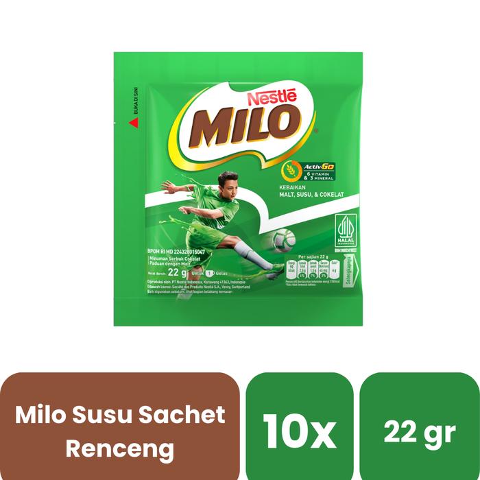 Gambar Milo Susu Sachet Renceng 22gr x 10 pcs dari AMY Mart Tokopedia undefined Tokopedia
