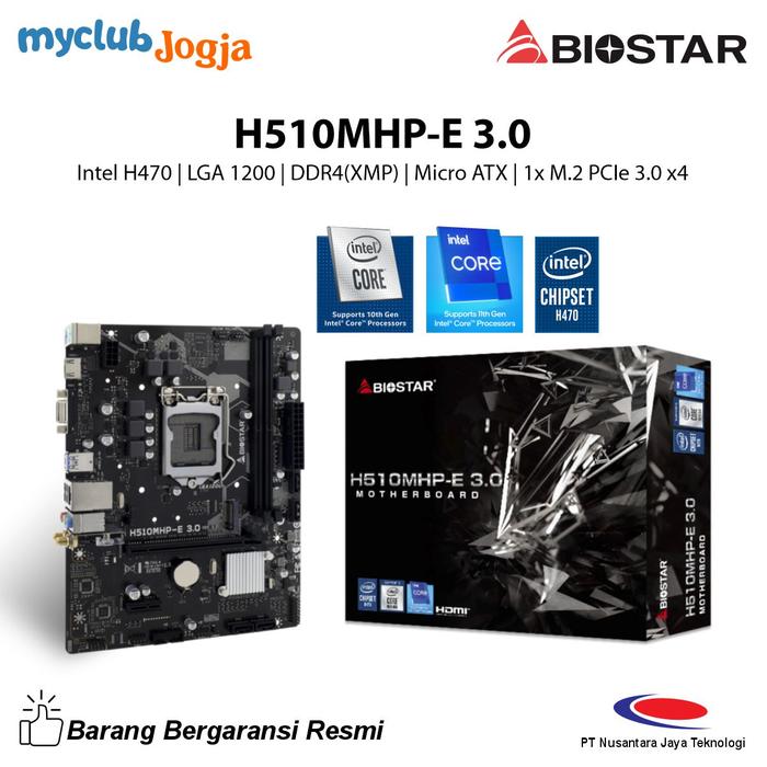Jual BIOSTAR H510MHP-E Motherboard Intel H470 LGA 1200 DDR4