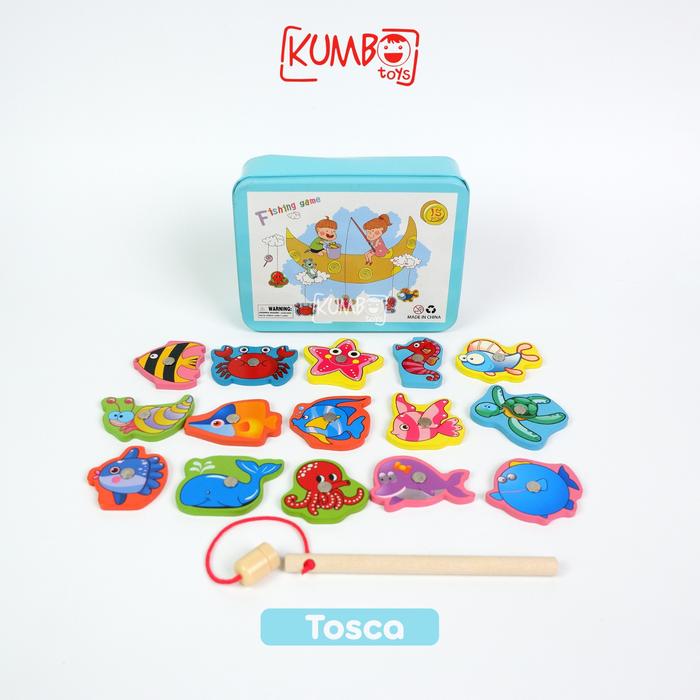 Gambar Mainan Edukasi Pancing Ikan Magnet Kotak Kaleng Fishing Toys - Tosca dari Kumboid undefined Tokopedia