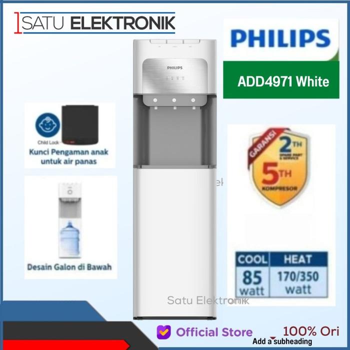 Gambar PHILIPS ADD4948 Dispenser Galon Bawah | ADD 4948 - ADD4971 Putih dari Satu Elektronik undefined Tokopedia