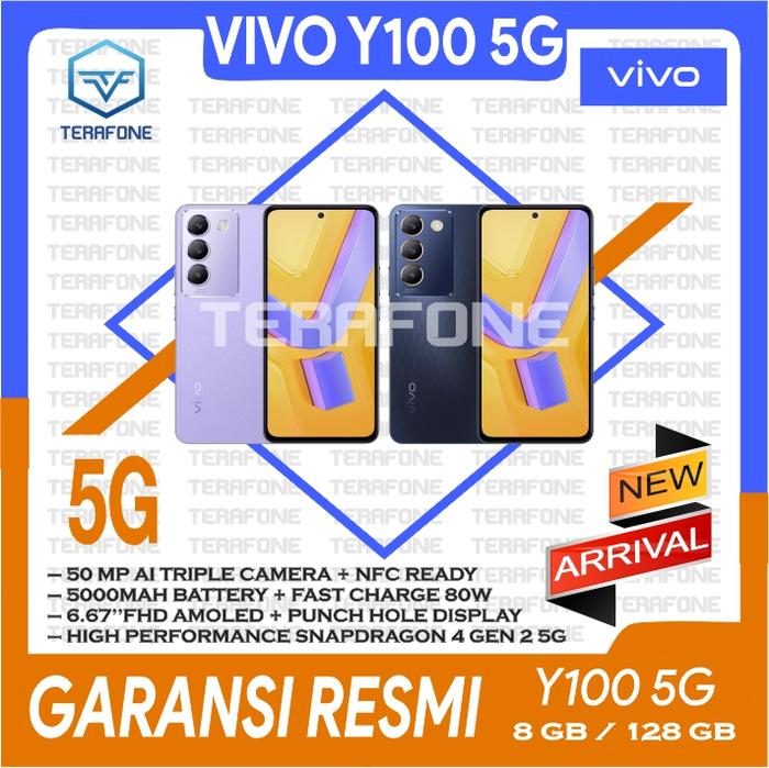 Gambar VIVO Y100 5G RAM 8/128 8/256 GB GARANSI RESMI TERMURAH - RAM 8/128 GB, HITAM ONYX dari TERAFONE undefined Tokopedia
