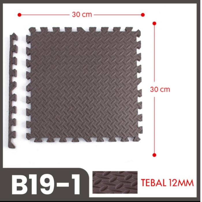 Gambar Matras Puzzle Evamat | Karpet Puzzle Matras Alas Lantai | Lembut Matras Bermain 30x30cm - Coklat dari Best One Mart Jakarta undefined Tokopedia