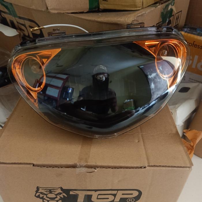 Gambar Headlamp mio sporty Thailand 1 Set soket - Hitam orange dari Passion Garage Company undefined Tokopedia