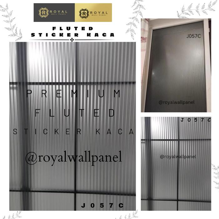 Gambar STICKER KACA MORU ROYAL REEDED atau FLUTED PREMIUM - J057C 90cmx50cm dari RoyalWallpanel undefined Tokopedia