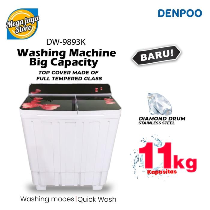 Gambar MESIN CUCI 2 TABUNG DENPOO 1 TABUNG (PENGIRIMAN GRATIS ONGKIR) - DW 828 GILASAN dari MEGA JAYA SUKSES STORE MEDAN undefined 3 Tokopedia