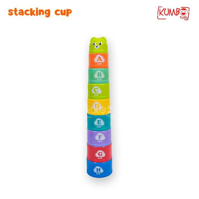 Gambar Mainan Susun Anak Mainan Edukasi Stacking Cup - Huruf dan Angka dari Kumboid undefined Tokopedia