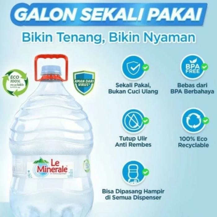 Gambar Air Mineral Le Mineral Galon 15 liter Murah dari Blessya.Shop undefined Tokopedia
