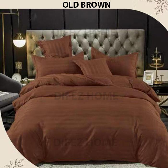 Gambar Sprei Tinggi 30cm Seprei Hotel Aesthetic Salur Premium Anti Geser Katun Adem Lembut Micro Tencel - BROWN, 100x200x30 dari idchomecraft undefined Tokopedia