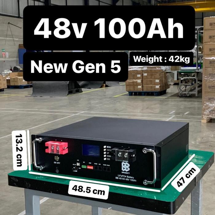 New TKDN BB Battery Birubatt Lithium Lifepo4 48V 100Ah Good Performance Baterai - New Gen 5