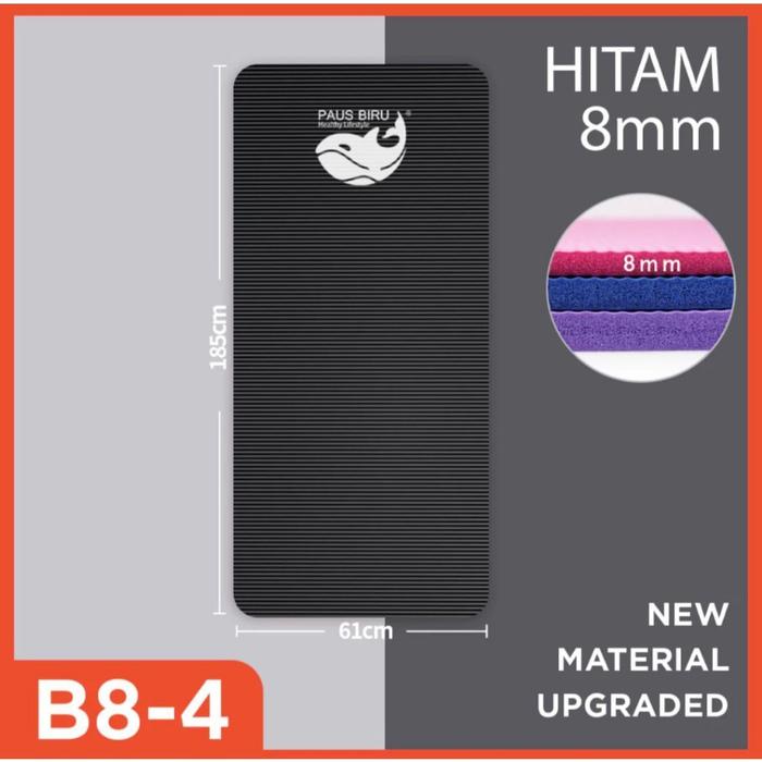 Gambar Matras Yoga Mat Anti Slip NBR | Yoga Mats Anti Slip Tebal 15MM Premium & Pilates Mats | Gym Mats - Hitam dari Best One Mart Jakarta undefined Tokopedia