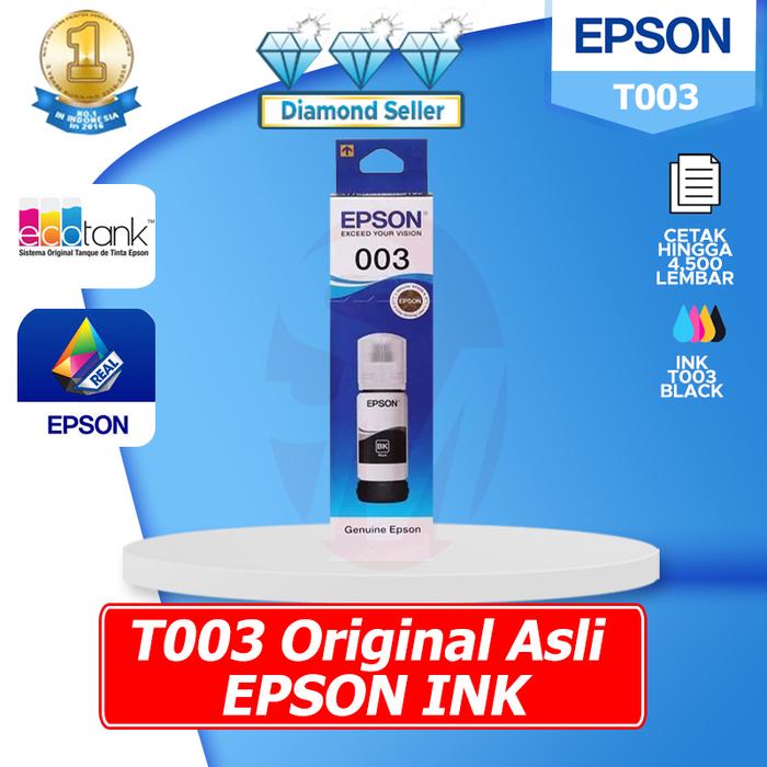 Gambar Tinta Epson 003 CMYK All Colour for Printer L1110 L3110 L3150 L1210 L1250 L3250 L5290 - Black dari SinarMutiara Online undefined Tokopedia