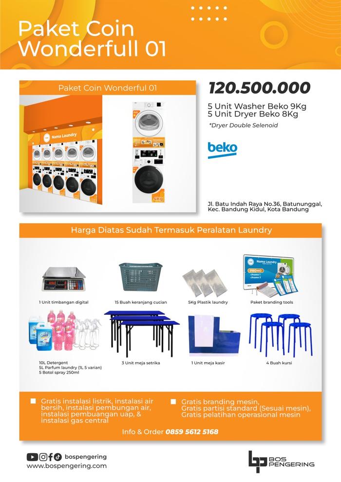 Gambar Paket Usaha Laundry Koin Paket Laundry Coin Paket Mesin Coin Wonderful - Wonderfull 01 dari Bos Pengering Tasik undefined Tokopedia