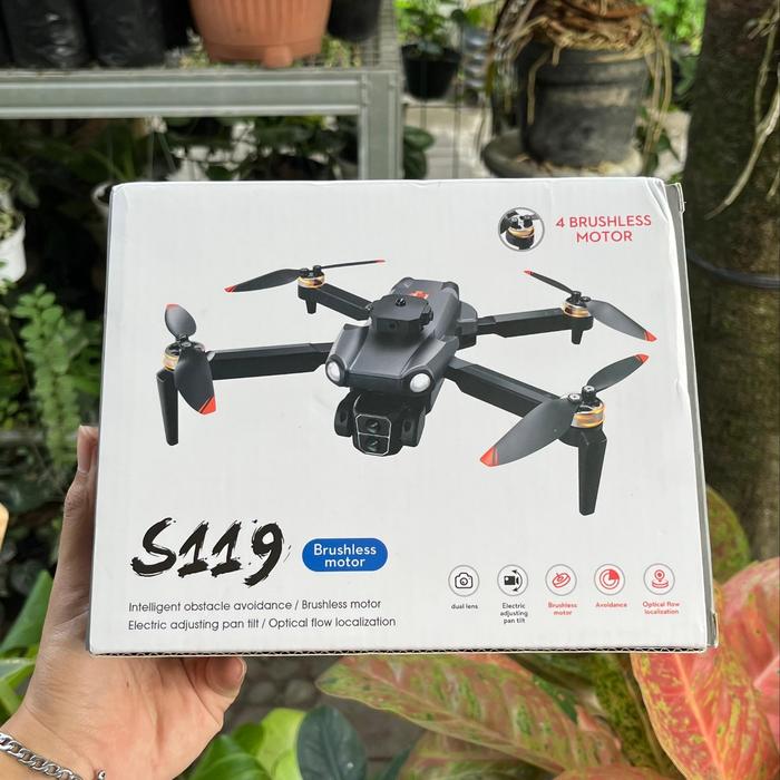 Gambar Drone S119 Brushless Kamera bening Sensor Tabrak Optical Flow Stabil dari JogjaToyShop undefined Tokopedia