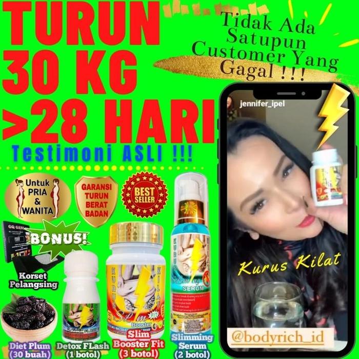 Gambar Terbaikk Kurus Kilat Paket Turun 5-25Kg Pelangsing Ampuh Penurun Berat Badan No Herballife Obat Diet Herbal - EXTRA, OK dari glow upstore9 undefined Tokopedia