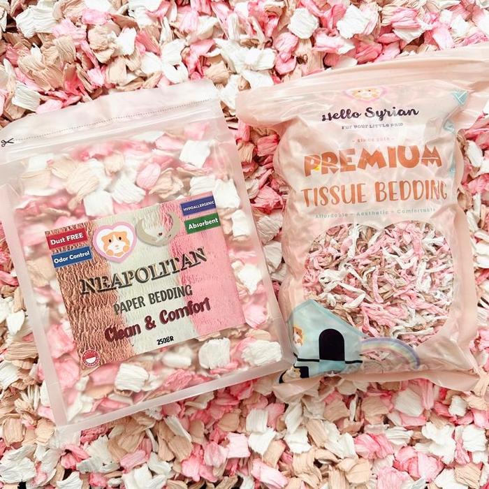 Gambar Hemat Paper Bedding & Tissue Bedding Hello Syrian X Hamppiness - Neapolitan dari Andriec Mania undefined Tokopedia