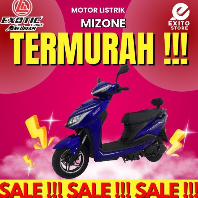 Gambar Sepeda Motor Listrik Mizone Exotic Garansi Resmi by Pacific Exotic - Blue dari Hytamols undefined Tokopedia
