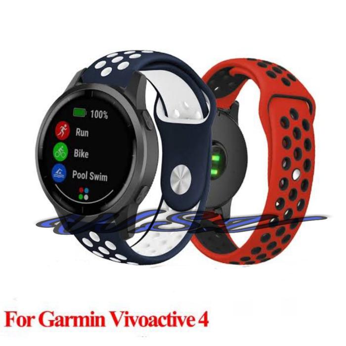 Strap Nike Series Garmin Vivoactive Watchband Nike Volt Strap Jam black  red