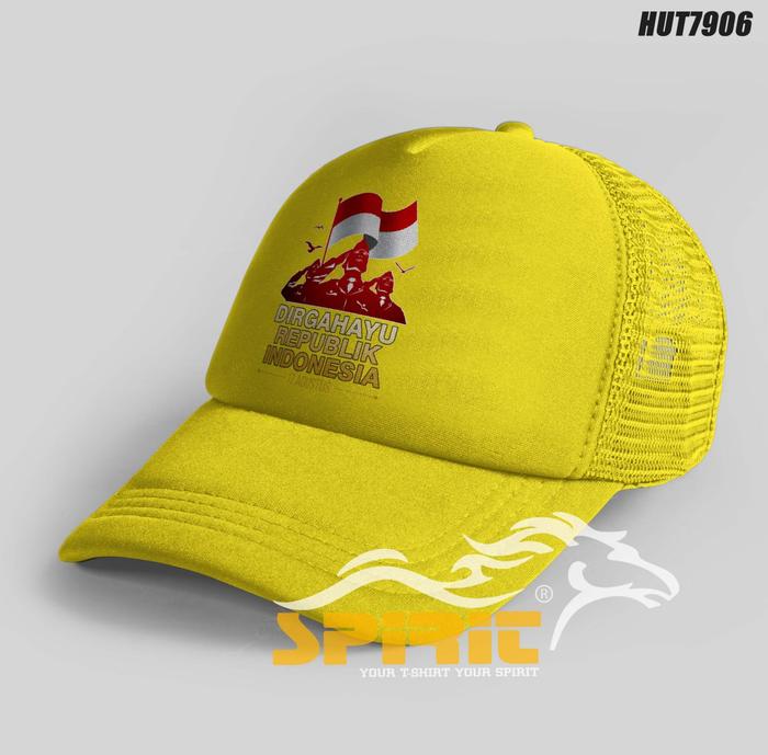 Gambar topi merah putih 17 agustus hut ri topi agustusan indonesia merdeka - Kuning dari Gudangkaos 3D4D undefined Tokopedia